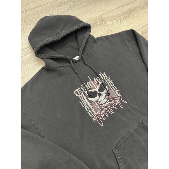 Vintage 90s Walt Disney World Disneyland Tower of Terror Mens Hoodie - sz XXL - Picture 5 of 6